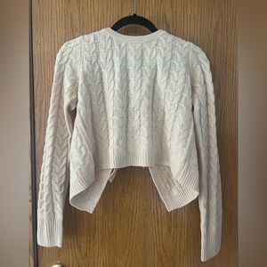 Lulus Open Back Tie Cable Sweater